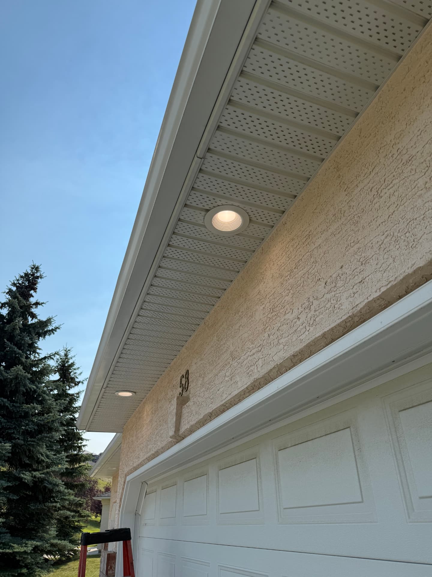 Exterior recessed lighting installed by Canadian Sparky